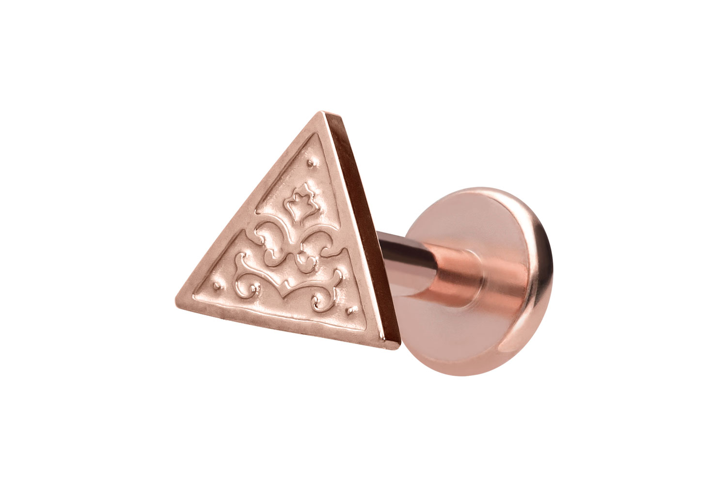 Titan Labret Piercing mit Innengewinde DREIECK